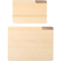 Zoternen - Tagliere in legno da cucina domestica da 2 pezzi per pane a base di carne, frutta e verdura