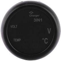 Zoternen - USB-Autoladegerät mit doppelter digitaler Anzeige, Voltmeter, Thermometer, Zigarettenanzünder (Grün, Rot)