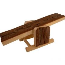 Zubehör Nagetier - Tyrol - Wipp-schaukel Aus Holz - 22 X 8,5 X 7 Cm - Naturholz