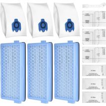 Zubehörset Filter für Miele Staubsauger [Compact C1&C2, Complete C2&C3, S8340], 3 gn Staubsaugerbeutel+3 hepa Filter+6 Mikrofilter, Ersatzteile