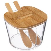 Zuccheriera lizo a 2 cucchiai con coperchio in bambù - 5five