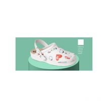 Dian - Zueco estampado en microfibra transpirable con acolchado en el empeine pisa estampado 45 Blanco