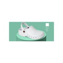Dian - Zueco para sanidad y hostelería con tratamiento virucida y antibacterias unicolor eva 41 Blanco
