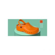 Dian - Zueco para sanidad y hostelería con tratamiento virucida y antibacterias unicolor eva 47 Naranja