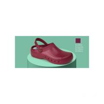 Dian - Zueco para sanidad y hostelería con tratamiento virucida y antibacterias unicolor eva 38 Burdeos