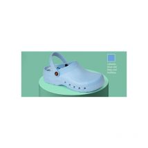 Dian - Zueco para sanidad y hostelería con tratamiento virucida y antibacterias unicolor eva 36 Celeste