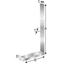 Simpson Strong Tie – Zuganker HD400M16G-B – U-Scheibe – Ø 4 mm Kammnägel, Ø 5 mm Schrauben, Ø 14 mm, Ø 18 mm, Ø 22 mm