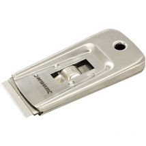 Silverline – Einziehbarer Fensterschaber aus Stahl 100 mm – Klingenbreite 100 mm – 1 x Fensterschaber, 5 x Ersatzklingen