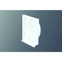 Zuluftgitter Lüftungsgitter aus Kunststoff - Weiß, Rundanschluss ø 150 mm / 225 x 225 mm