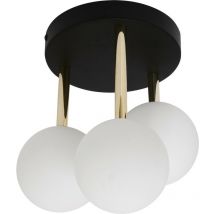 Zumaline ali Cluster Globe Plafoniera, Nero, Oro, 3x G9