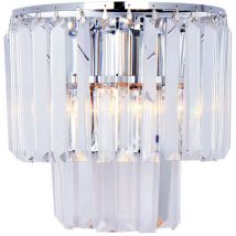 Zumaline amedeo Lampada da parete, Cromo, Trasparente, 2x E14