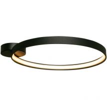 Zumaline Lighting - Zumaline circle Semi-encastré led intégré, noir mat, 3870lm, 3000K