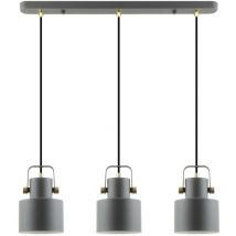Zumaline draco Lampada da soffitto a sospensione a barra, nero opaco, oro, bianco, 3x E27