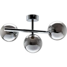 Zumaline Lighting - Zumaline luna Plafonnier Globe, Chrome, 3x G9