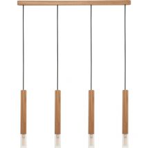 Zumaline madera Lampada da soffitto a sospensione Bar, legno, 4x G9