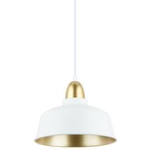 Zumaline mensa Plafoniera a sospensione a cupola, bianco opaco, oro, 1x E27