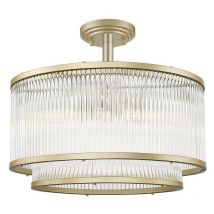 Zumaline SERGIO Plafonnier cylindrique, or mat, 5x E14