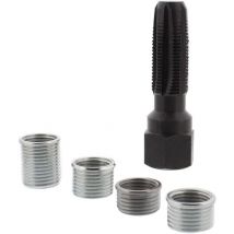 Zündkerzengewinde-Reparatursatz m14x1,25, Gewindereparatur m14 mit 4 Gewindebohrerzubehör, Glühkerzengewindereparatur