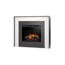Outinfire - zuni - Caminetto elettrico a libera installazione a led - 28' - Nero / Bianco - 130,2 x 110 x 27,5