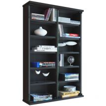 Ebuy24 - Zuntisa bibliothèque cd,dvd rangement 12 tablettes noir.