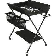 Zusammenklappbarer, tragbarer Babywickeltisch 80×66×98cm (schwarz)