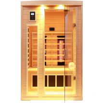 Kinsi - Zwei Person Hemlock Keramik Heizung Lampe und Fern Infrarot Sauna Raum