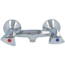 Zweigriff Brausebatterie Duscharmatur classic line - Messing verchromt