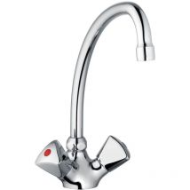 Heinrichschulte - Zweigriff Küchenbatterie classic line - mit HU-Rohrauslauf 200 mm -verchromt