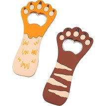 Zweiteiliger Flaschenöffner In Katzenkrallenform (orange Und Braun) Flaschenöffner In Katzenkrallenform Für Bier