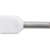 Zwillings-aderendhülsen Isoliert 0,75 Mm² X 15 Mm, Weiß - 500 Stück
