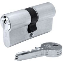 Zylinder f5s3030nc nickel 60mm (30+30mm) kurzer Nocken 13mm. mit 3 gezackten Schlüsseln. Ifam