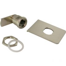 Zylinder Hebelschloss (Möbelschloss) Typ 544 unten, Zamak vernickelt - Hekna