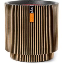 Zylindervase - Capi Europe - Groove Nl - 36 X 38 Cm - Schwarz/gold