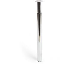 REI - Ausziehbares zylindrisches Stahlbein in glänzendem Chrom-Finish, Mod. 406e. Höhe 71/110cm