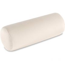Zylindrisches Kissen zum Schlaf, das gepolstert und mit Polychon -Anti -schwebender Polyester bedeckt ist - Beige - Beige