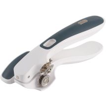 Zyliss E930043 Lock & Lift Apriscatole Manuale, Plastica, Acciaio Inossidabile, Bianco, Grigio, Apri Lattine, Apriscatole Di Magnetico, Lavabile In 