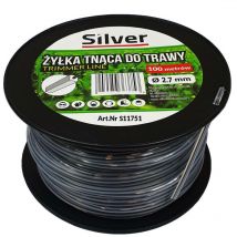 Yłka tnąca 2,7x100m kwadrat duo-line / Silver
