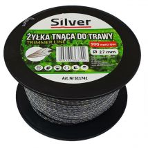 Yłka tnąca 2,7x100m skręcona/karbowana duo-line / Silver
