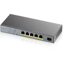 Zyxel - GS1350-6HP-EU0101F - Géré - L2 - Gigabit Ethernet (10/100/1000) - Connexion Ethernet - supportant l'alimentation via ce port (PoE) - Montage
