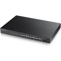 GS1900-24HP Managed Gigabit Ethernet (10/100/1000) 1U Schwarz - Zyxel