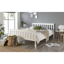 Aspire Atlantic White Wooden Bed Frame, Single