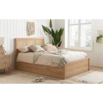 Birlea Croxley Wooden Rattan Ottoman Bed Frame, King Size