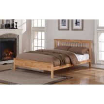 Flintshire Pentre Hardwood Oak Finish Bed Frame, Single