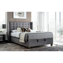 Novo Brunelle Ottoman Bed Frame, Double, Maskat Clay