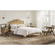 LPD Claude Wooden Rattan Bed Frame, Double
