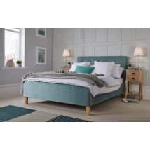 LPD Pierre Velvet Bed Frame, King Size, Aqua