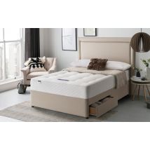 Silentnight Ortho Dream Star Miracoil Divan Bed Set, Single, No Storage, Matching Paris Headboard, Slate Grey