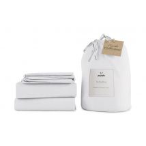 Panda Bamboo and French Linen Bedding Set, Superking, Himalayan Pink