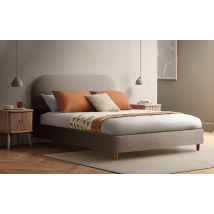 Silentnight Fara Upholstered Bed Frame, Double, Sandstone