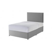 Silentnight Slate Grey Divan Bed, Single, No Headboard Required, No Storage